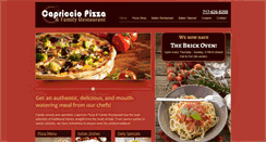 Desktop Screenshot of capricciopizzarestaurantlititz.com