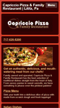 Mobile Screenshot of capricciopizzarestaurantlititz.com